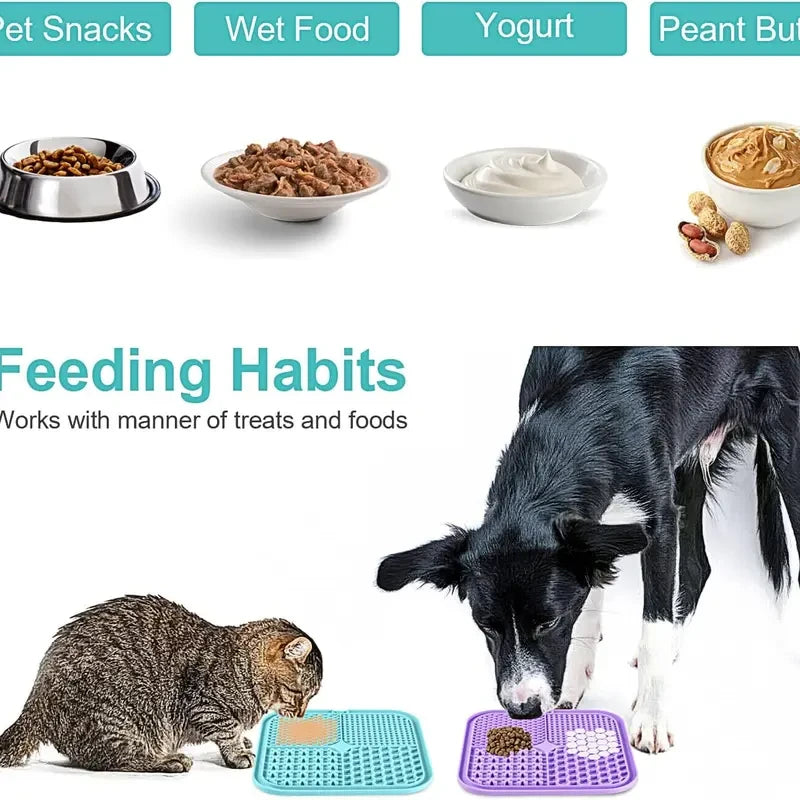 Slow Feeder Dog Lick Mat Set